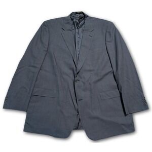 Hart Schaffner & Marx Austin's Mens Blazer Blue 50L Big & Tall USA Wool Regular